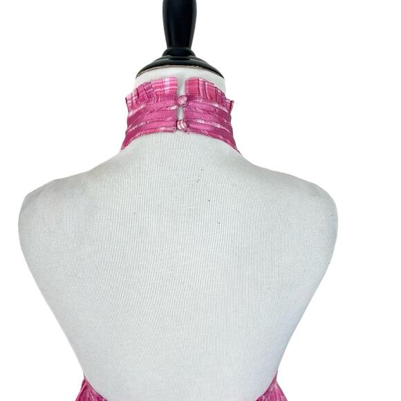 Aje Bungalow Sienna Gingham Halter Neck Maxi Dress Gown Pink AU Size 6 US Size 2 - Picture 12 of 13
